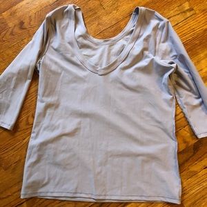 Light blue 3/4 sleeve top